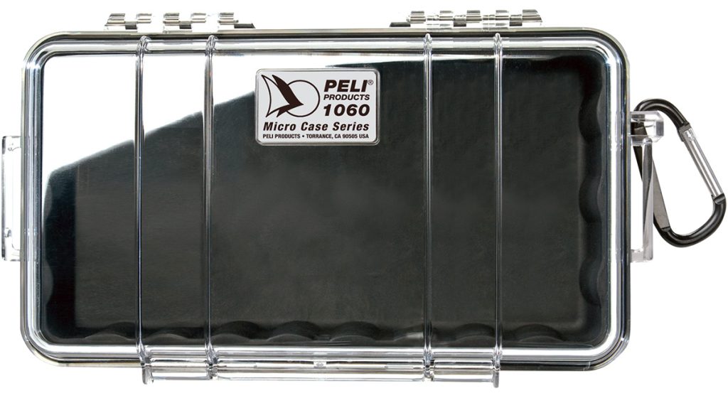 Peli Microcase 1060 met zwart rubber interieur