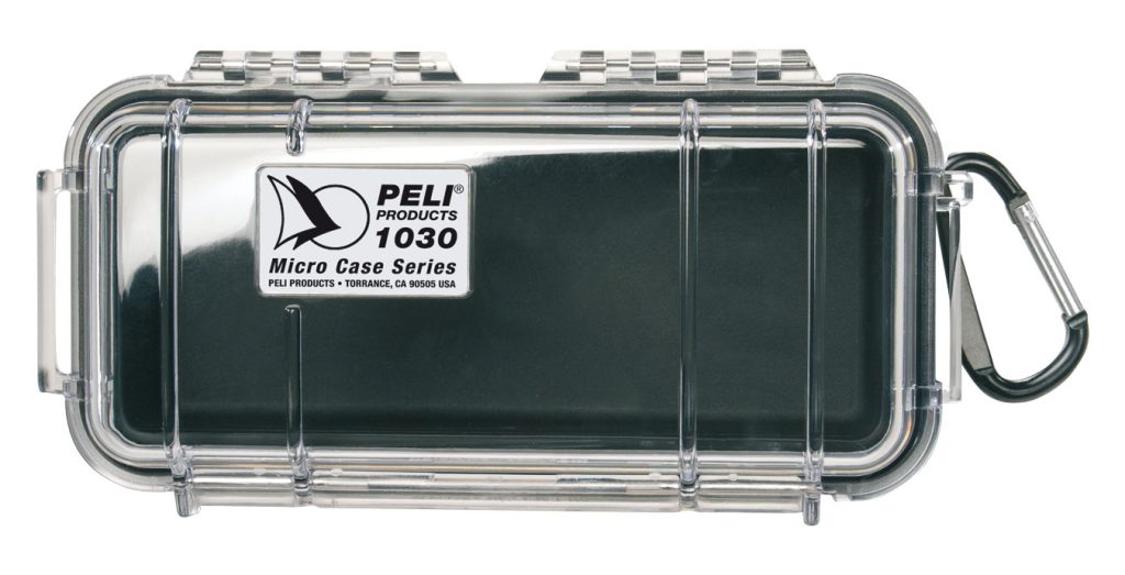 Peli Microcase 1030 met zwart rubber interieur